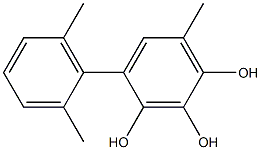 4-(2,6-Dimethylphenyl)-6-methylbenzene-1,2,3-triol Struktur