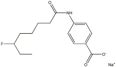 4-[(6-Fluorooctanoyl)amino]benzenecarboxylic acid sodium salt Struktur