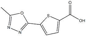 5-(5-Methyl-1,3,4-oxadiazol-2-yl)thiophene-2-carboxylic acid Struktur