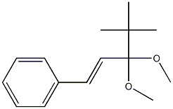 3,3-Dimethoxy-5-phenyl-2,2-dimethyl-4-pentene Struktur