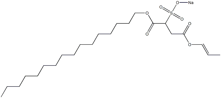 2-(Sodiosulfo)succinic acid 1-hexadecyl 4-(1-propenyl) ester Struktur