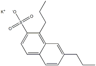 1,7-Dipropyl-2-naphthalenesulfonic acid potassium salt Struktur