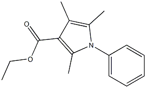 1-Phenyl-2,4,5-trimethyl-1H-pyrrole-3-carboxylic acid ethyl ester Struktur