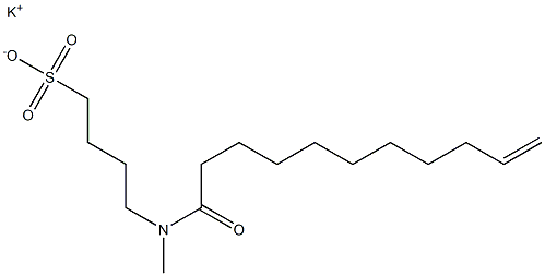 4-[N-(10-Undecenoyl)-N-methylamino]-1-butanesulfonic acid potassium salt Struktur