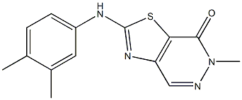 2-(3,4-Dimethylphenylamino)-6-methylthiazolo[4,5-d]pyridazin-7(6H)-one Struktur