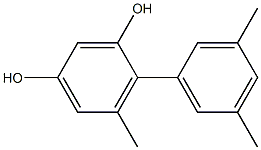 4-(3,5-Dimethylphenyl)-5-methylbenzene-1,3-diol Struktur