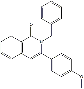 7,8-Dihydro-2-benzyl-3-(4-methoxyphenyl)isoquinolin-1(2H)-one Struktur