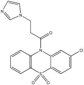 2-Chloro-10-[3-(1H-imidazol-1-yl)-1-oxopropyl]-10H-phenothiazine 5,5-dioxide Struktur