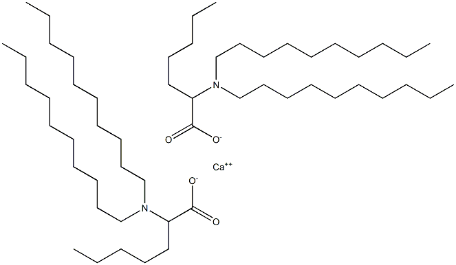 Bis[2-(didecylamino)heptanoic acid]calcium salt Struktur