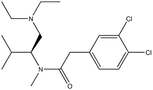 3,4-Dichloro-N-methyl-N-[(S)-1-diethylaminomethyl-2-methylpropyl]benzeneacetamide Struktur