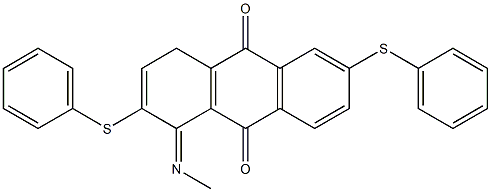 1,4-Dihydro-2,6-bis(phenylthio)-1-(methylimino)anthraquinone Struktur