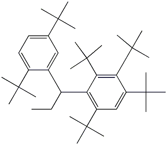 1-(2,3,4,6-Tetra-tert-butylphenyl)-1-(2,5-di-tert-butylphenyl)propane Struktur