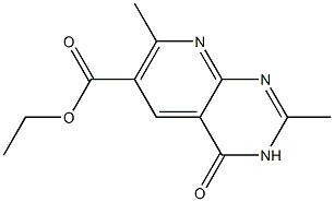 3,4-Dihydro-2,7-dimethyl-4-oxopyrido[2,3-d]pyrimidine-6-carboxylic acid ethyl ester Struktur