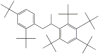 2-(2,3,4,6-Tetra-tert-butylphenyl)-1-(2,4-di-tert-butylphenyl)propane Struktur