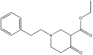 4-Oxo-1-(2-phenylethyl)-3-piperidinecarboxylic acid ethyl ester Struktur