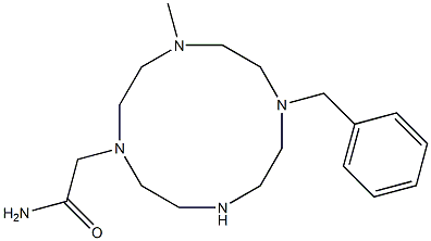 N-Benzyl-N-methyl-1,4,7,10-tetraazacyclododecane-1-acetamide Struktur