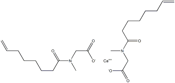 Bis[N-methyl-N-(7-octenoyl)aminoacetic acid]calcium salt Struktur