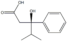 [R,(+)]-3-Hydroxy-4-methyl-3-phenylvaleric acid Struktur