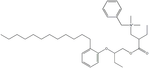 N,N-Dimethyl-N-benzyl-N-[2-[[2-(2-dodecylphenyloxy)butyl]oxycarbonyl]butyl]aminium Struktur