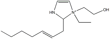 1-Ethyl-2-(2-heptenyl)-1-(2-hydroxyethyl)-4-imidazoline-1-ium Struktur