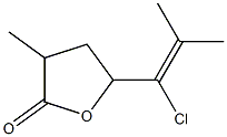 5-(2-Methyl-1-chloro 1-propenyl)dihydro-3-methylfuran-2(3H)-one Struktur