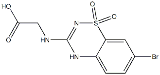 3-[(Carboxymethyl)amino]-7-bromo-4H-1,2,4-benzothiadiazine 1,1-dioxide Struktur