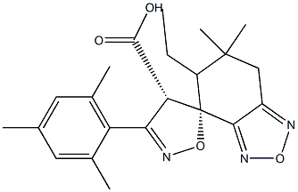 (4S,5S)-6',7'-Dihydro-6',6'-dimethyl-3-(2,4,6-trimethylphenyl)spiro[isoxazole-5(4H),4'(5'H)-[2,1,3]benzoxadiazole]-4-carboxylic acid ethyl ester Struktur