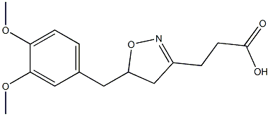 4,5-Dihydro-5-(3,4-dimethoxybenzyl)isoxazole-3-propionic acid Struktur