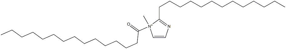 1-Methyl-1-pentadecanoyl-2-tridecyl-1H-imidazol-1-ium Struktur