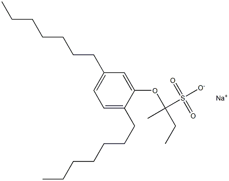 2-(2,5-Diheptylphenoxy)butane-2-sulfonic acid sodium salt Struktur