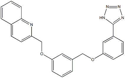 2-[3-[3-(1H-Tetrazol-5-yl)phenoxymethyl]phenoxymethyl]quinoline Struktur