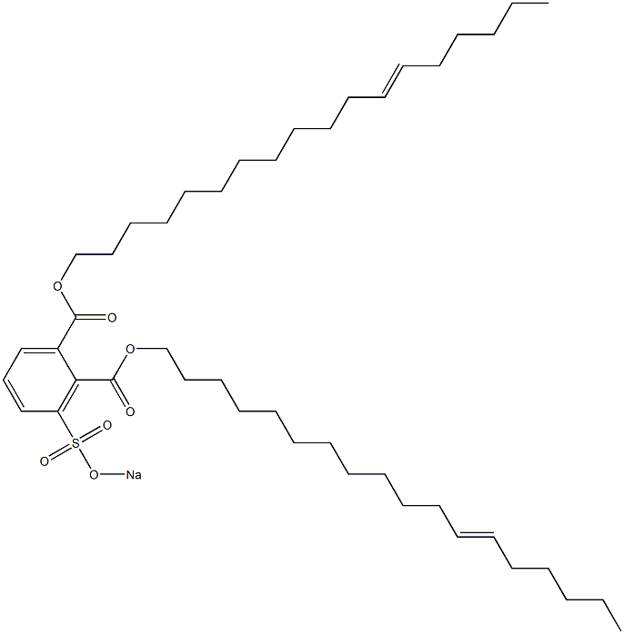 3-(Sodiosulfo)phthalic acid di(12-octadecenyl) ester Struktur