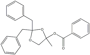 2,2-Dibenzyl-4-(benzoyloxy)methyl-1,3-dioxolane Struktur