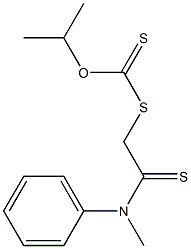 Dithiocarbonic acid O-isopropyl S-[2-(N-methylanilino)-2-thioxoethyl] ester Struktur