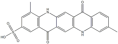 5,7,12,14-Tetrahydro-4,10-dimethyl-7,14-dioxoquino[2,3-b]acridine-2-sulfonic acid Struktur