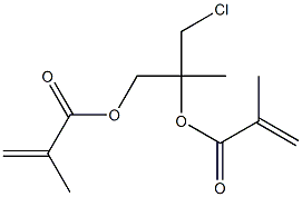 3-Chloro-2-methyl-1,2-bis(methacryloyloxy)propane Struktur