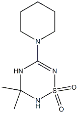 5-Piperidino-2,3-dihydro-3,3-dimethyl-4H-1,2,4,6-thiatriazine 1,1-dioxide Struktur