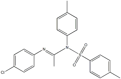 N1-Tosyl-N1-(p-methylphenyl)-N2-(p-chlorophenyl)acetamidine Struktur