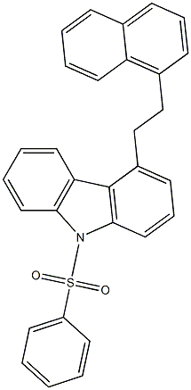 4-[2-(1-Naphthalenyl)ethyl]-9-phenylsulfonyl-9H-carbazole Struktur