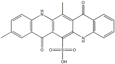 5,7,12,14-Tetrahydro-9,13-dimethyl-7,14-dioxoquino[2,3-b]acridine-6-sulfonic acid Struktur