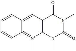 1,2,3,4-Tetrahydro-1,3,10-trimethyl-2,4-dioxopyrimido[4,5-b]quinolin-10-ium Struktur