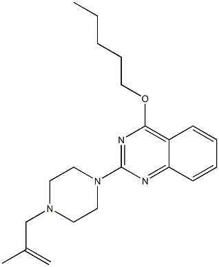 2-[4-(2-Methyl-2-propenyl)-1-piperazinyl]-4-pentyloxyquinazoline Struktur