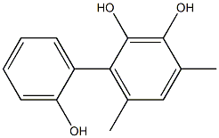 4,6-Dimethyl-1,1'-biphenyl-2,2',3-triol Struktur