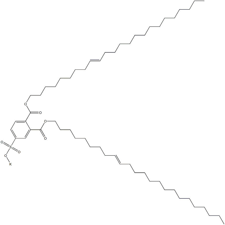 4-(Potassiosulfo)phthalic acid di(9-tetracosenyl) ester Struktur