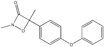 2,4-Dimethyl-4-(4-phenoxyphenyl)-1,2-oxazetidin-3-one Struktur