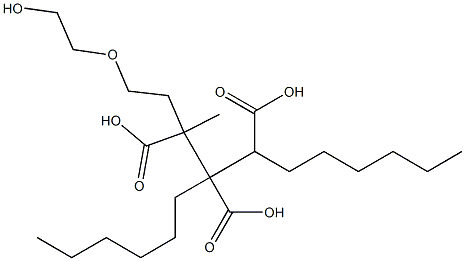 Butane-1,2,3-tricarboxylic acid 3-[2-(2-hydroxyethoxy)ethyl]1,2-dihexyl ester Structure