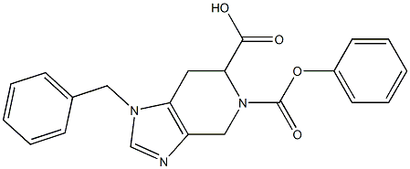 1-Benzyl-4,5,6,7-tetrahydro-1H-imidazo[4,5-c]pyridine-5,6-dicarboxylic acid 5-phenyl ester Struktur