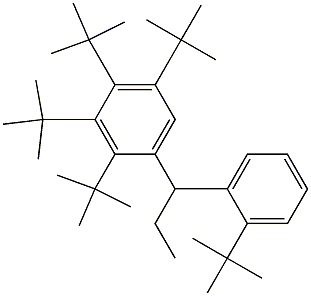 1-(2,3,4,5-Tetra-tert-butylphenyl)-1-(2-tert-butylphenyl)propane Struktur