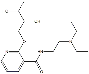 2-(2,3-Dihydroxybutoxy)-N-[2-(diethylamino)ethyl]-3-pyridinecarboxamide Struktur