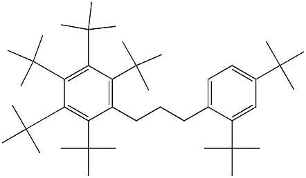 1-(Penta-tert-butylphenyl)-3-(2,4-di-tert-butylphenyl)propane Struktur